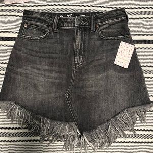 BRAND NEW Free People Black Jean Skirt
